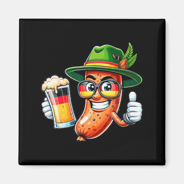 Prost Beer German American Flag Men Mug  Magnet (Front)