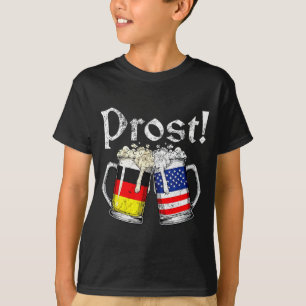 Prost Beer German American Flag Men Mug  T-Shirt