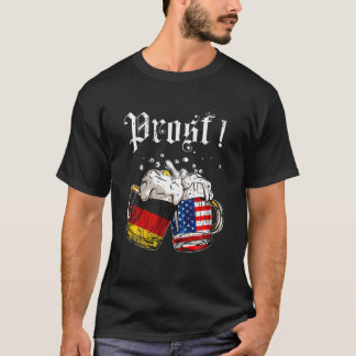 Prost Beer German American Flag Oktoberfest Men Mu T-Shirt