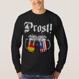 Prost Beer German American Flag Oktoberfest Men Mu T-Shirt