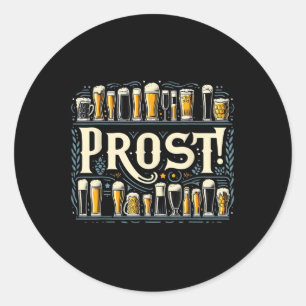 Prost Various Beer Selection Celebrate Diversity  Classic Round Sticker