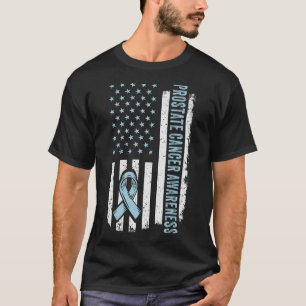 Prostate Cancer America Flag Prostate Cancer Aware T-Shirt