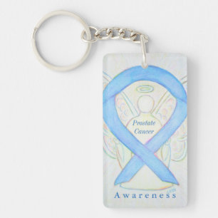 Prostate Cancer Angel Awareness Ribbon Keychain