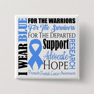 Prostate Cancer Awareness 15 Cm Square Badge