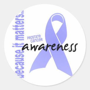 Prostate Cancer Awareness Classic Round Sticker