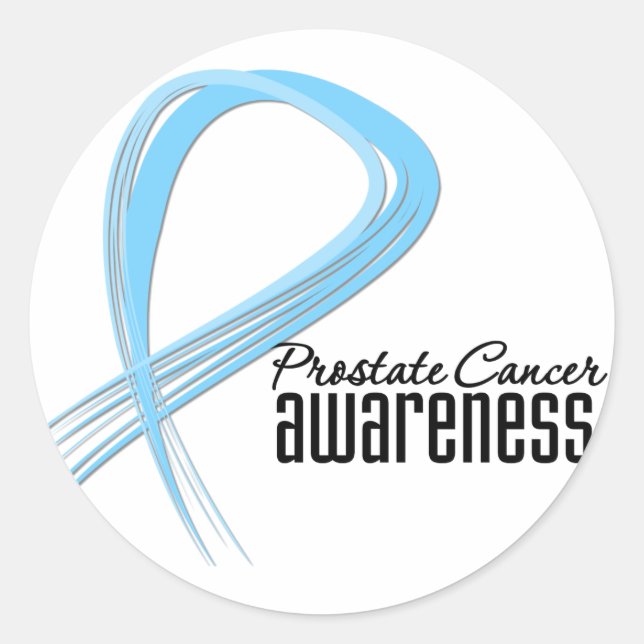 Prostate Cancer Awareness Grunge Classic Round Sticker (Front)