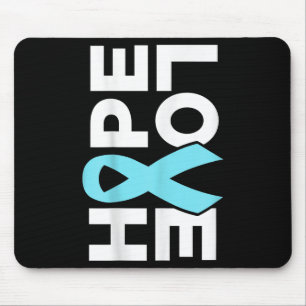 Prostate Cancer Awareness - Hope Love Support Ribb Mouse Mat