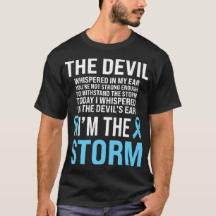 Prostate Cancer Awareness Light Blue Ribbon Dad Su T-Shirt