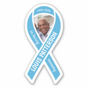 Prostate Cancer Awareness Memorial Photo Ribbon