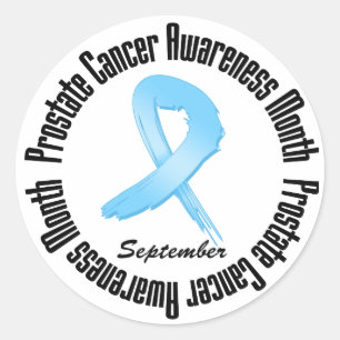 Prostate  Cancer Awareness Month Ribbon Classic Round Sticker