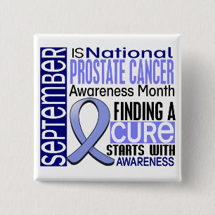 Prostate Cancer Awareness Month Ribbon I2 1.5 15 Cm Square Badge
