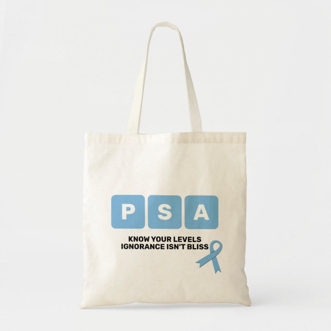 Prostate Cancer Awareness PSA  Tote Bag (Front)