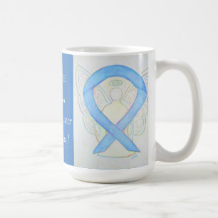 Prostate Cancer Awareness Ribbon Angel Custom Mug