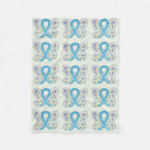 Prostate Cancer Awareness Ribbon Fleece Blanket