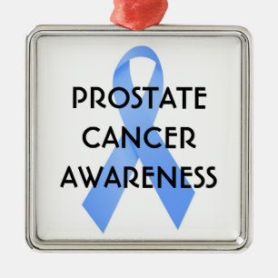 Prostate Cancer Awareness Ribbon Metal Tree Decoration