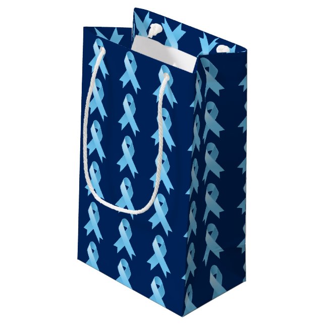 Prostate Cancer Awareness Ribbon Small Gift Bag (Back Angled)