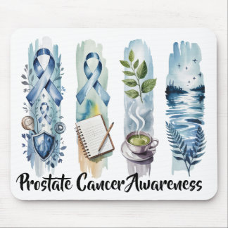 PROSTATE CANCER AWARENESS SUPPORT BRUSH STROKES MOUSE MAT