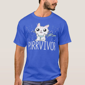 Prostate Cancer Awareness Survivor Cat Purrvivor G T-Shirt