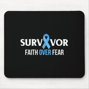 Prostate Cancer Awareness Survivor Gift Light Blue Mouse Mat