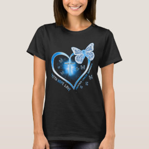 prostate cancer cross heart gift warrior T-Shirt
