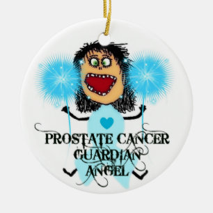 Prostate Cancer Guardian Angel Ceramic Tree Decoration