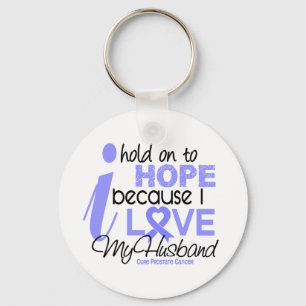 Prostate Cancer Hope for My Husband Key Ring