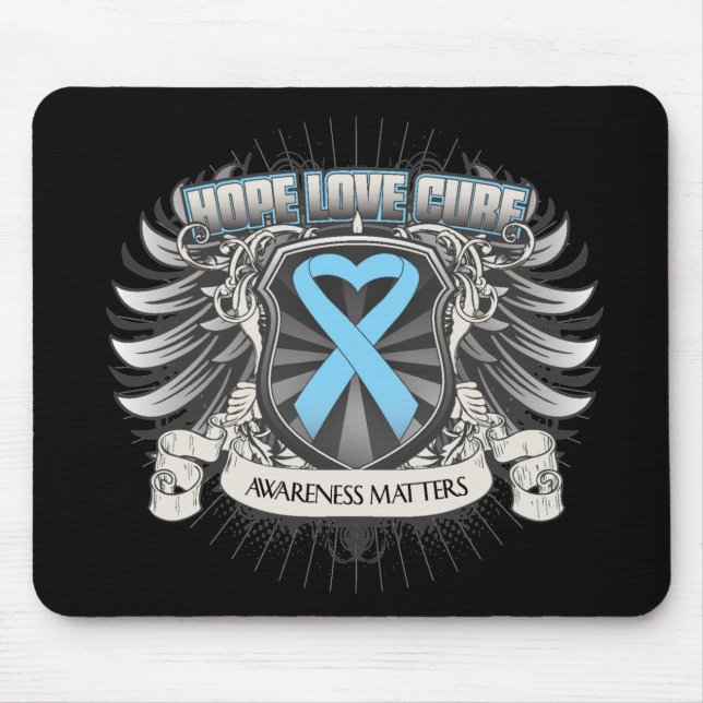 Prostate Cancer Hope Love Cure Mouse Mat (Front)