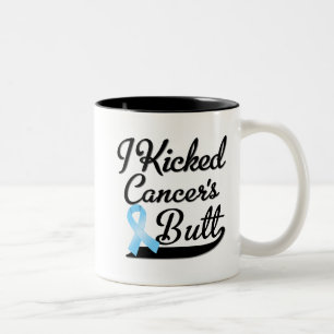 Prostate Cancer I Kicked Butt Two-Tone Coffee Mug