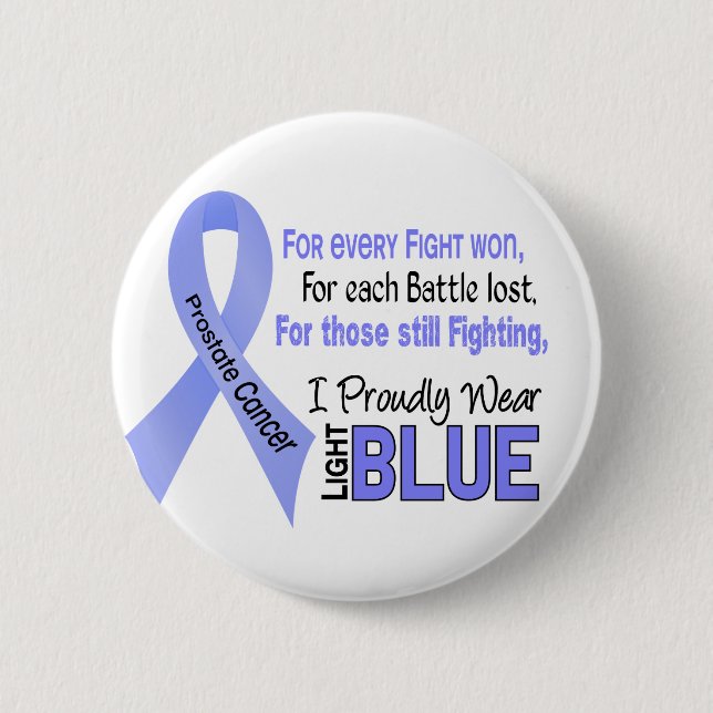 Prostate Cancer I Proudly Wear Light Blue 1 6 Cm Round Badge (Front)