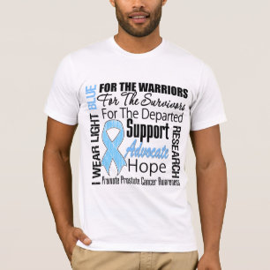 Prostate Cancer I Wear Light Blue Ribbon TRIBUTE T-Shirt