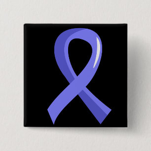 Prostate Cancer Light Blue Ribbon 3 15 Cm Square Badge