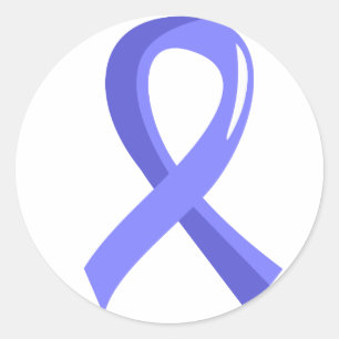 Prostate Cancer Light Blue Ribbon 3 Classic Round Sticker