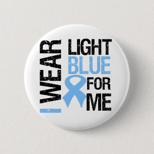 Prostate Cancer Light Blue Ribbon For Me 6 Cm Round Badge