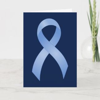 Prostate Cancer Light Blue Ribbon Thank You Card