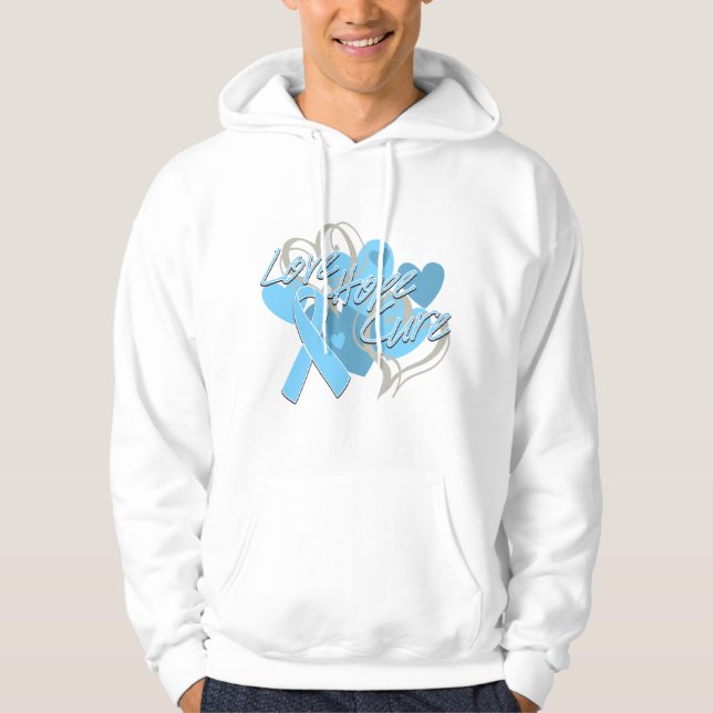 Prostate Cancer Love Hope Cure Hoodie (Front)