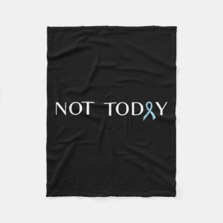 Prostate Cancer - Not Today Ribbon  Fleece Blanket
