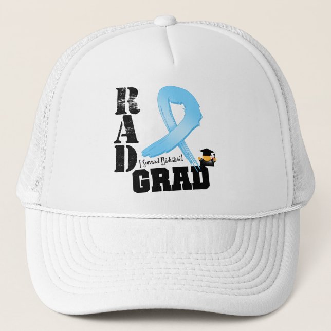 Prostate Cancer Radiation Therapy RAD Grad Trucker Hat (Front)