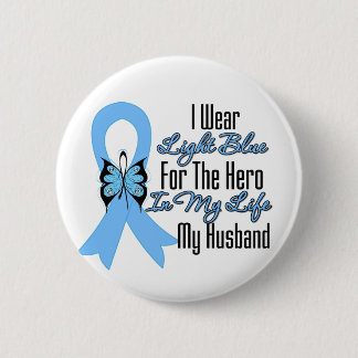 Prostate Cancer Ribbon Hero My Husband 6 Cm Round Badge