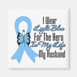 Prostate Cancer Ribbon Hero My Husband Magnet