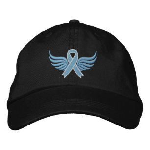 Prostate Cancer Ribbon Wings Embroidered Hat