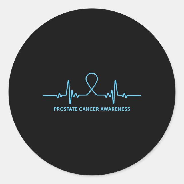 Prostate Cancer Shirt - Prostate Cancer Awareness Classic Round Sticker (Front)