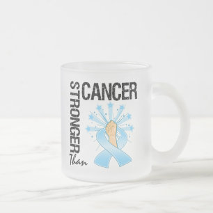 Prostate Cancer - Stronger Than Cancer Frosted Glass Coffee Mug