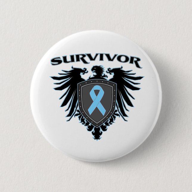 Prostate Cancer Survivor Crest 6 Cm Round Badge (Front)