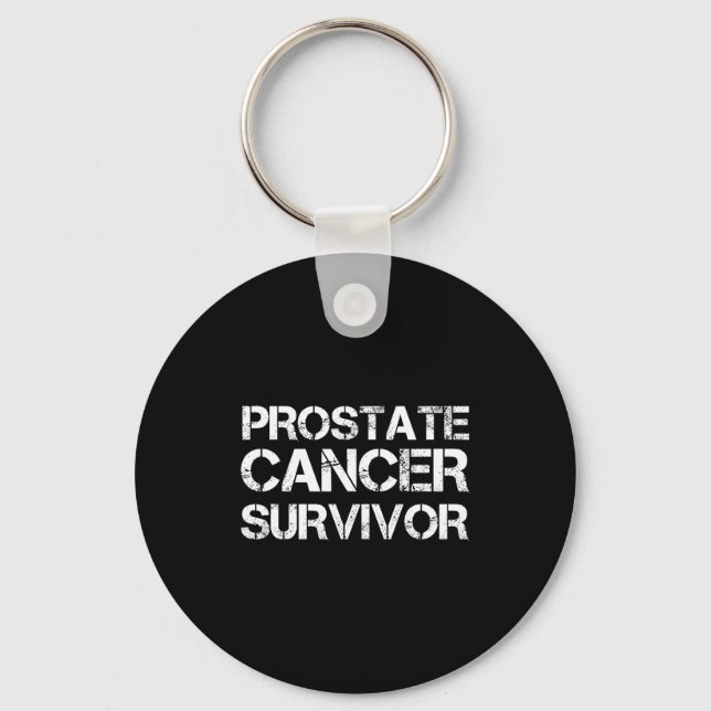 Prostate Cancer Survivor For Prostate Cancer Aware Key Ring (Front)