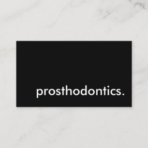 prosthodontics. business card