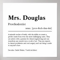 Prosthodontist Personalised Gift Poster