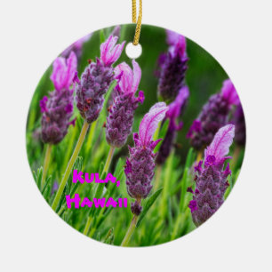 Protea and Lavender of Maui High Country, Ceramic Tree Decoration