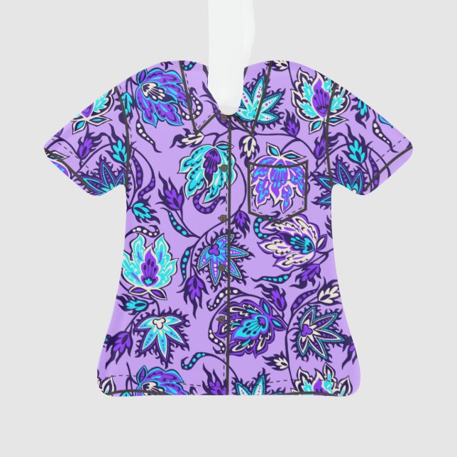 Protea Batik Hawaiian Tropical Floral Aloha Shirt Ornament (Front)