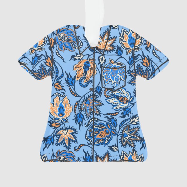 Protea Batik Hawaiian Tropical Floral Aloha Shirt Ornament (Front)