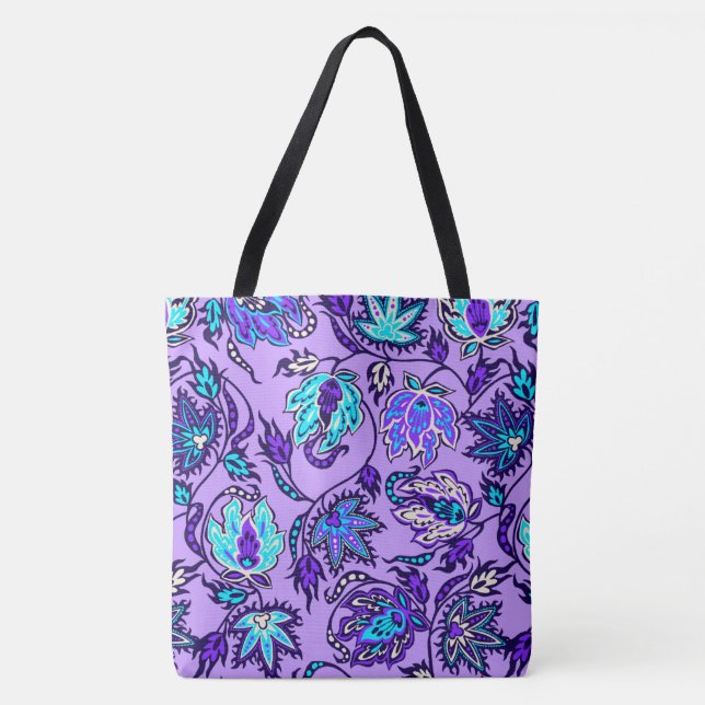 Protea Batik Hawaiian Tropical Floral Beach Bag (Front)